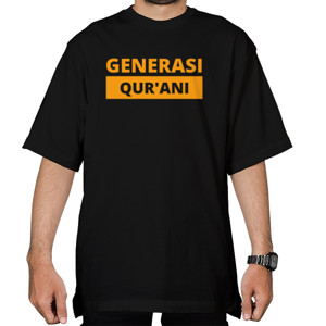 Kaos Oversize Generasi Qurani Black/Yellow