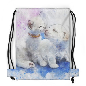 Tas Serut Fullprint Kucing yang lucu