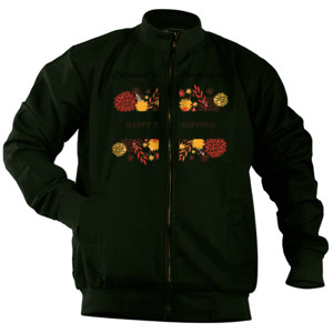 Jaket Bomber Hari Pengucapan - Happy Thanksgiving Day