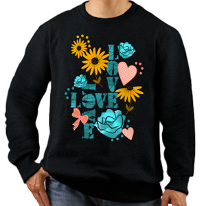 Jaket Sweater Flower Love 