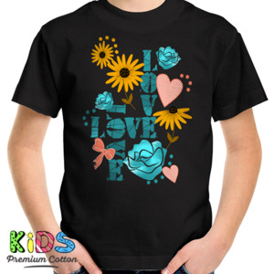 Kaos Flower Love 