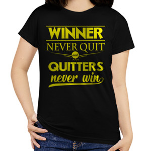 Kaos Motivasi Q023 - Winner Never Quit