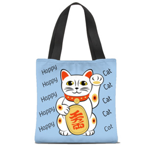 Tas Tote Fullprint Happy Cat