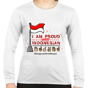 Kaos Kaos I am Proud Become Indonesian untuk Pria