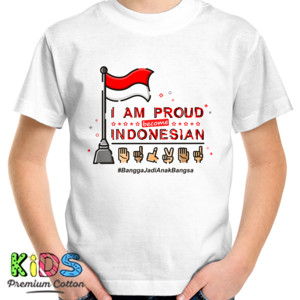 Kaos Kaos I am Proud Become Indonesian untuk Pria