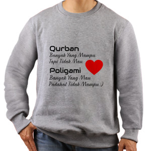 Jaket Sweater Baju Wanita Lengan Panjang Qurban vs Poligami
