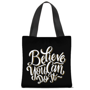 Tas Tote Fullprint Bilieve You Can Do It