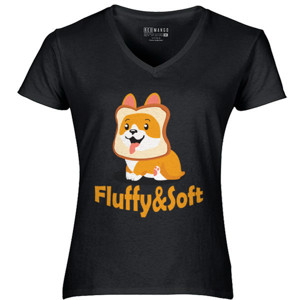 Kaos Corgi cute shirt Fluffy & Soft