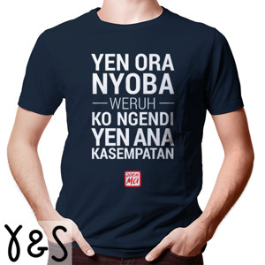 Kaos Yen Ora Nyoba on Black - Jack Ma