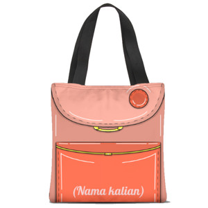 Tas Tote Fullprint Pink elite pattern