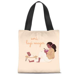 Tas Tote Fullprint Sori, Lagi Mager