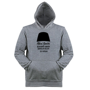Jaket Hoodie hari santri bersama santri damailah negeri