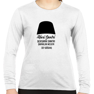 Kaos hari santri bersama santri damailah negeri