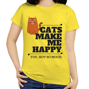 Kaos CATS MAKE ME HAPPY