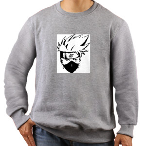 Jaket Sweater Kakashi - Black Pixel