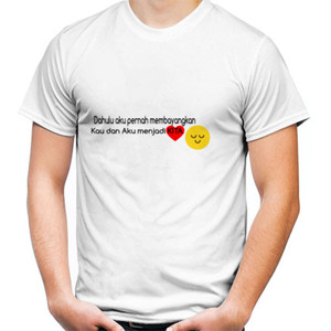 Kaos Kaos Kau & Aku Cotton Combed Red Mango