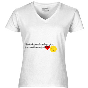 Kaos Kaos Kau & Aku Cotton Combed Red Mango