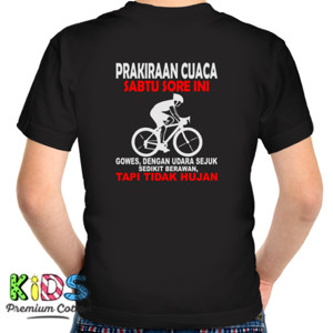 Kaos Kaos Pria Pencinta Sepeda Bahagia Design Belakang