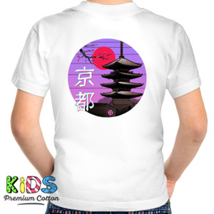 Kaos Japanese Art - Pagoda depan belakang