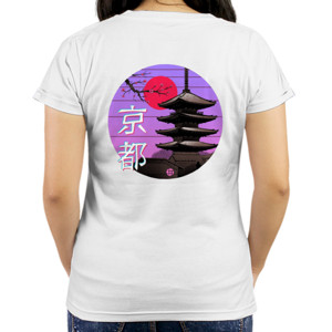 Kaos Japanese Art - Pagoda depan belakang