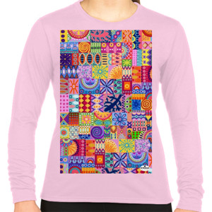 Kaos Wanita Lengan Panjang Tribal Etnik