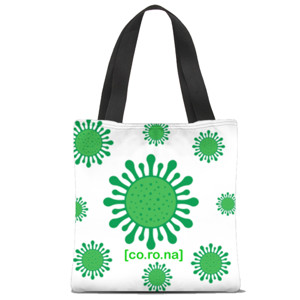 Tas Tote Fullprint Tote Corona Green