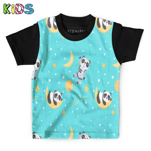 Kaos Anak Full-Print Panda Astronot cute