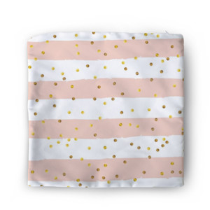 Sarung Bantal Gold confetti on grunge striped background