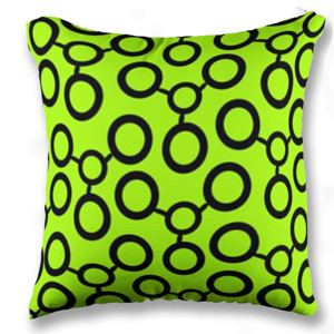 Bantal Sofa Green Pattern Beludru (Velboa) - Customic47