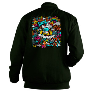 Jaket Bomber Premium - Seni Graffiti Kartun