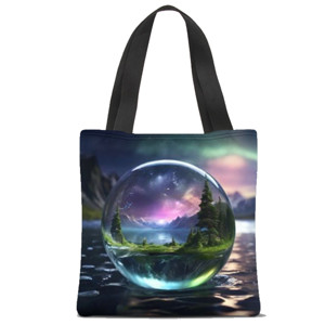 Tas Tote Fullprint aurora scenery in a water buble_1