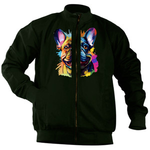 Jaket Bomber Kaos Gambar Anjing 065