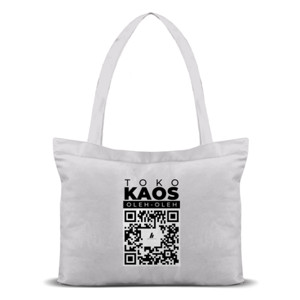 Tas Tote Tote Bag Landscape QR Code Toko Kaos Oleh-Oleh ABU