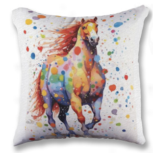 Bantal Bantal potret Kuda penuh warna