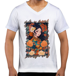 Kaos  Retro Batik Vintage for Girl - Elegant T-Shirt