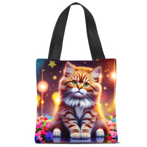 Tas Tote Fullprint Tas Tote Fullprint - Kucing Maine Coon 02