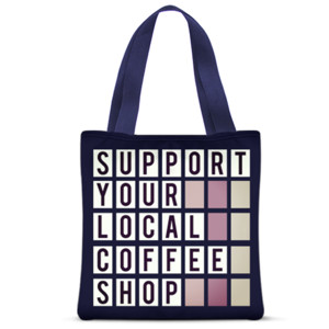 Tas Tote Fullprint SUPPORT YOUR LOCAL COFFEE SHOP