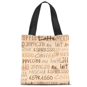 Tas Tote Fullprint COFFEE LATTE