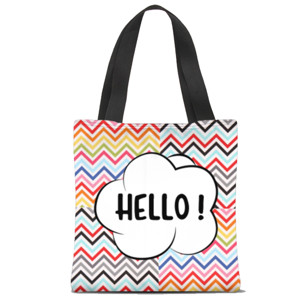 Tas Tote Fullprint HELLO