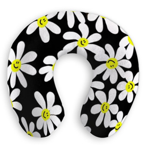 Bantal Leher Smiley Flowers