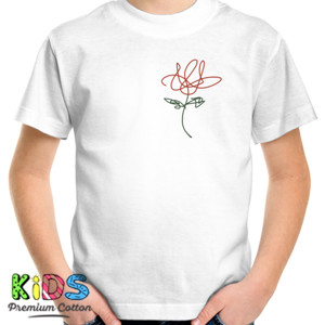 Kaos Scribble Bunga Merah