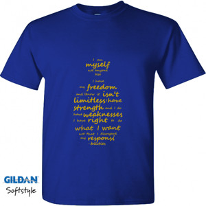 Kaos Myslef free and responsible yellow