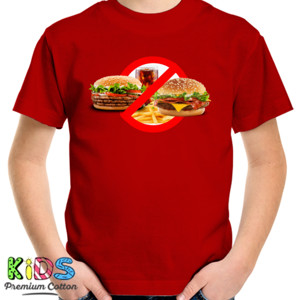 Kaos NO JUNK FOOD NO FAST FOOD