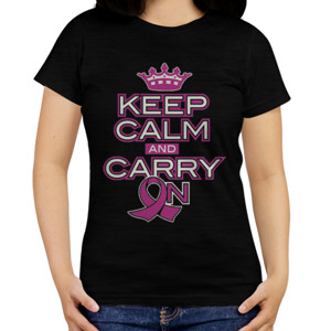 Kaos Keep Calm and Carry On Breast Cancer Awareness