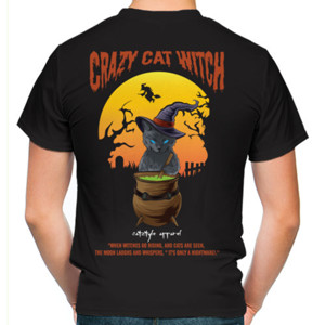 Kaos crazy cat witch