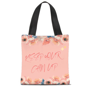 Tas Tote Fullprint pink tote bag