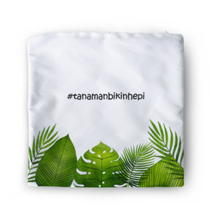 Sarung Bantal tanaman bikin hepi monstera 01
