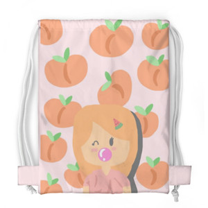 Tas Serut Fullprint Stringbag - Peach Edition