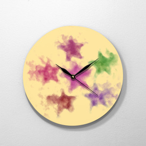 Jam Dinding Bintang (Star Watercolor)