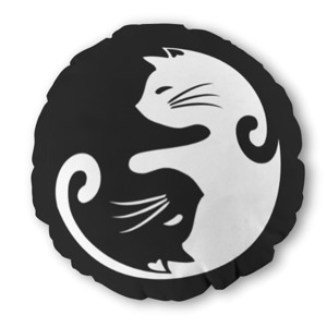 Bantal Bulat YIN YAN CAT